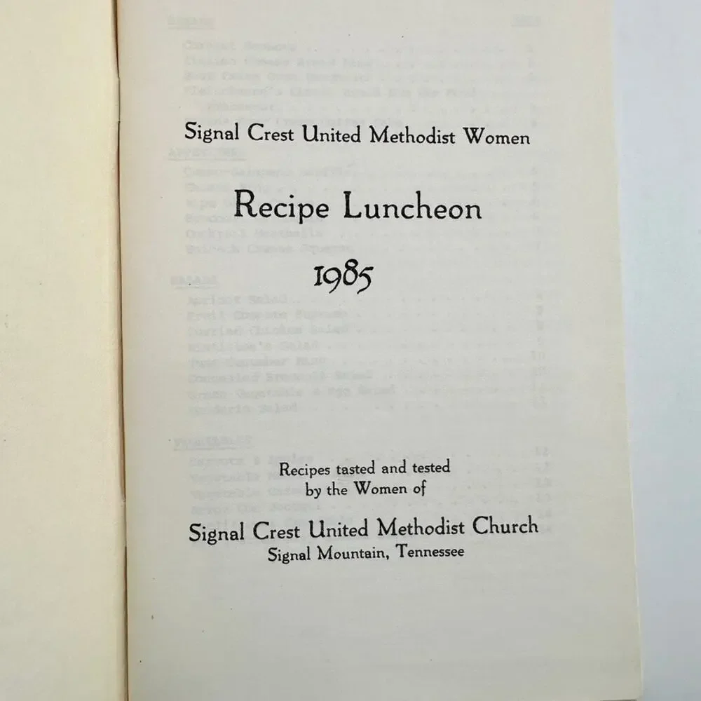 14 Vintage Signal Crest Church Cookbooks 1979-1996 Member Recipes Tennessee Lot